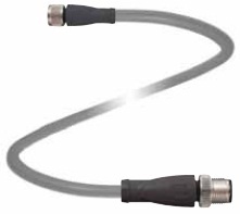 Pepperl&plus;Fuchs M8 to M12 Cordset; Female Straight to Male Straight; 3-Pin; 3-Wire to 3-Pin; 2m PUR Cable